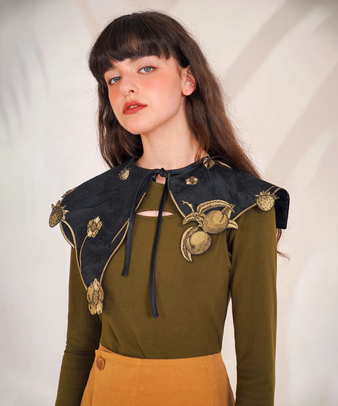 Botanical Embroidered Collar
